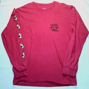 The Simpsons x Vans El Barto Graphic Long Sleeve T Shirt Red Mens Small‎